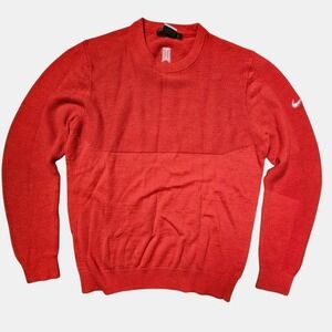 Nike Tiger Woods Wool Blend Dri Fit Pullover Sweatshirt M Logo Golf Athleisure
